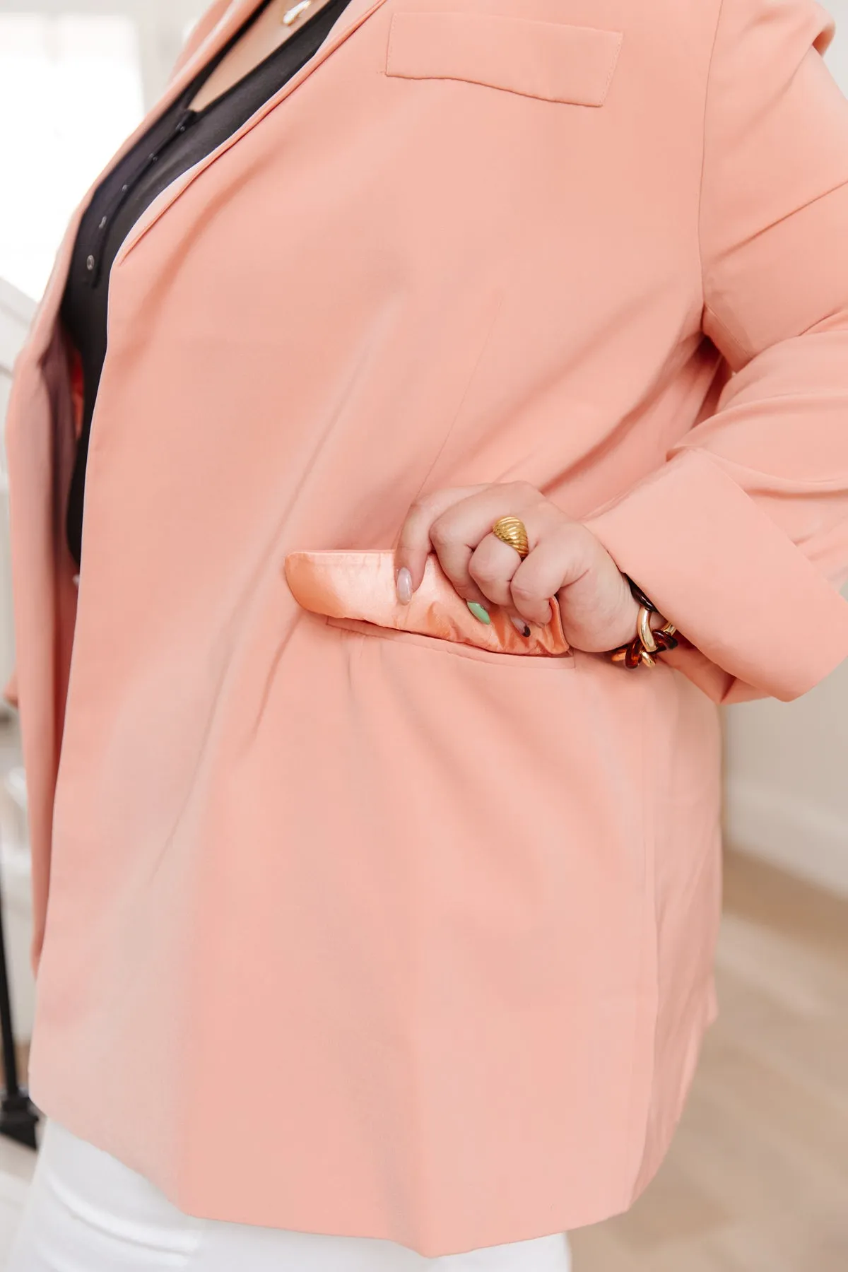 Abby Blazer in Peach