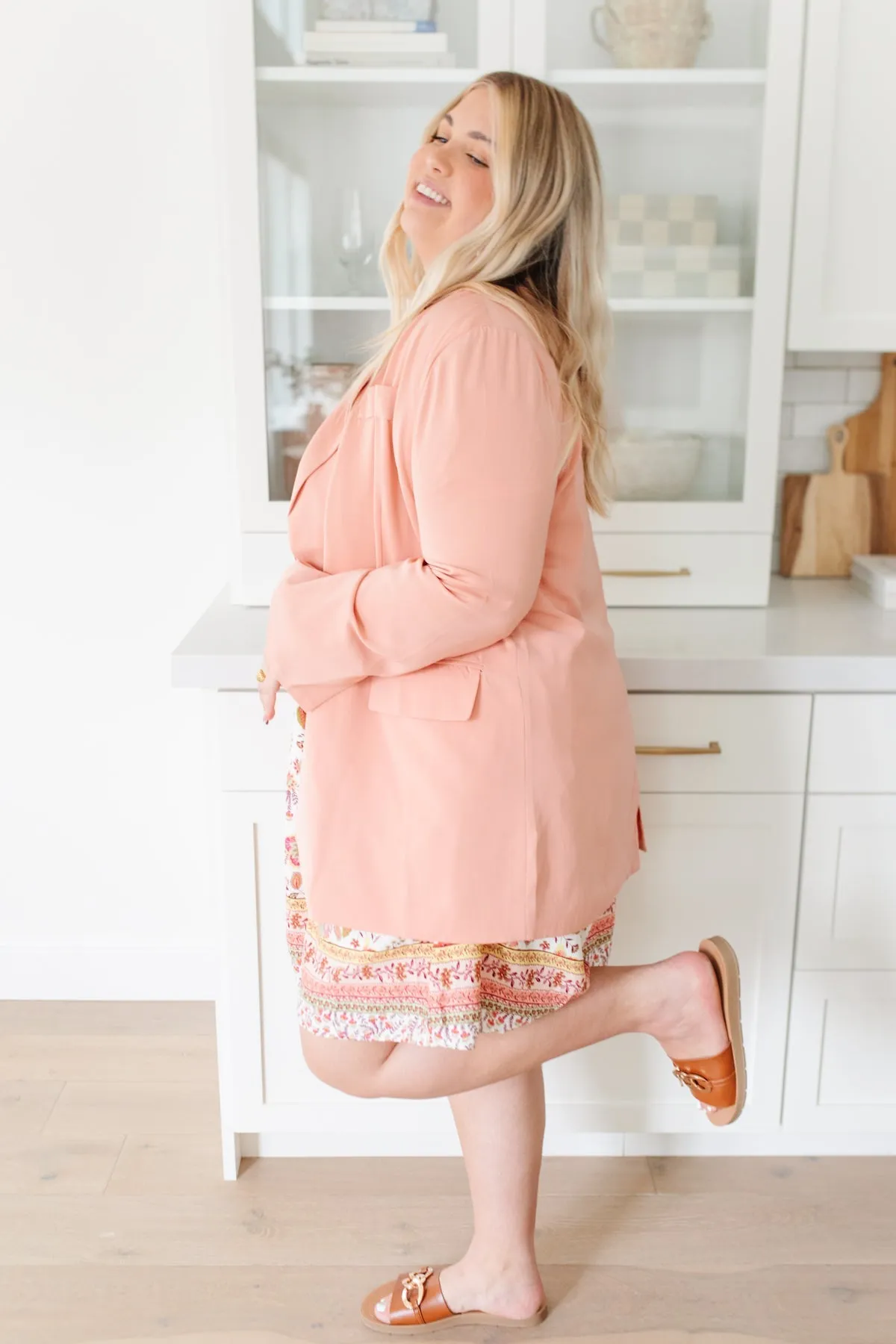 Abby Blazer in Peach