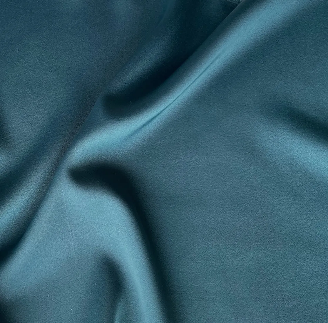 Aegean Teal Stretch Polyester Duchess Satin (Made in Korea)