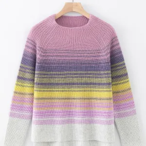 ALEGER No 102 - Cashmere Blend Ombre Funnel Neck - Lilac Haze