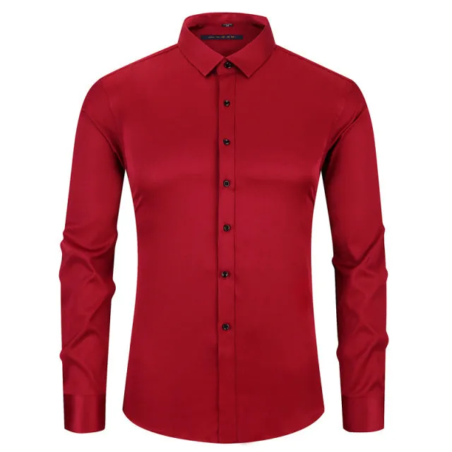 Anti-Wrinkle Men's Long Sleeve Business Shirt