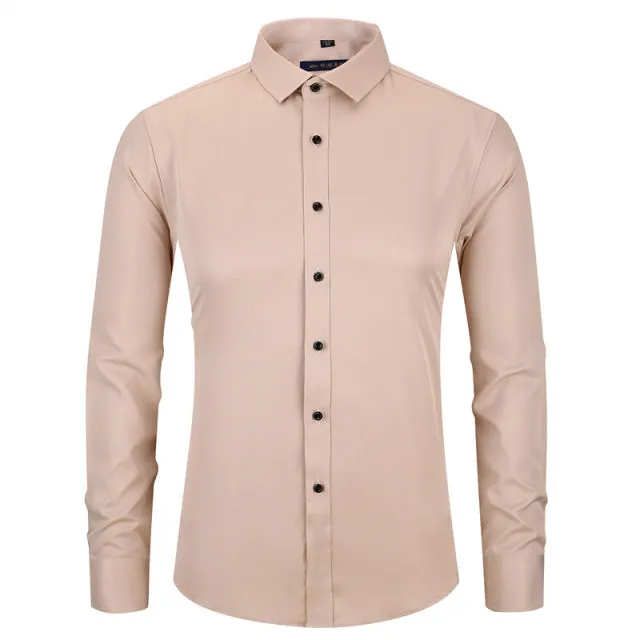 Anti-Wrinkle Men's Long Sleeve Business Shirt