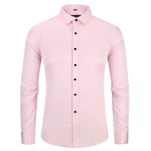 Anti-Wrinkle Men's Long Sleeve Business Shirt