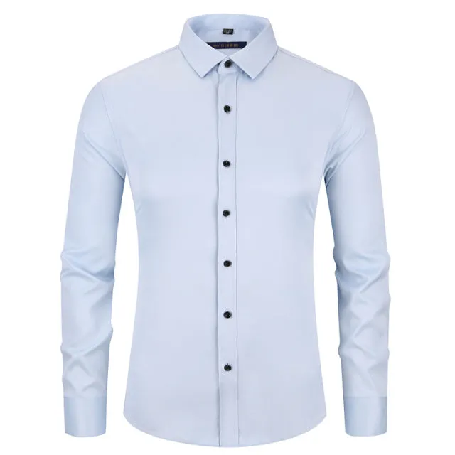 Anti-Wrinkle Men's Long Sleeve Business Shirt