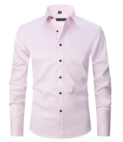 Anti-Wrinkle Men's Long Sleeve Business Shirt