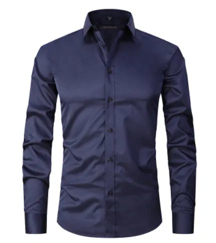 Anti-Wrinkle Men's Long Sleeve Business Shirt