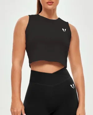 Athletic Crop Top - Black