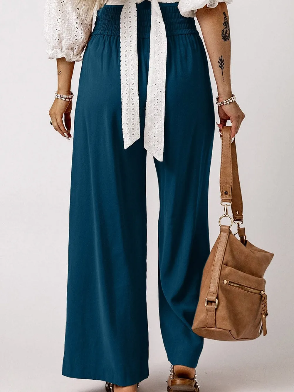 Beach Teal Wide Leg Pants