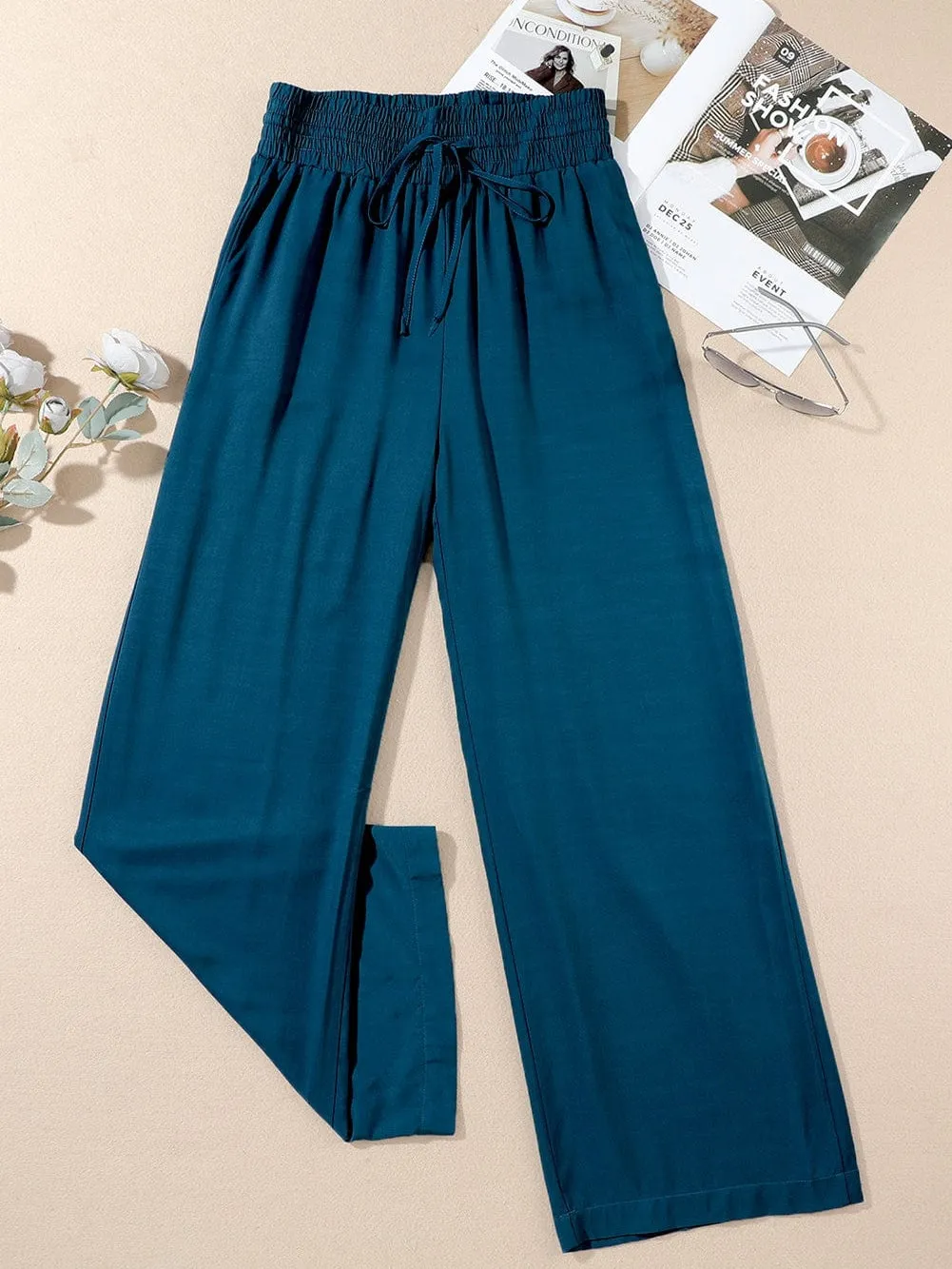 Beach Teal Wide Leg Pants