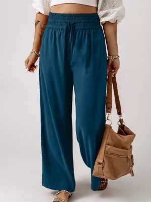 Beach Teal Wide Leg Pants