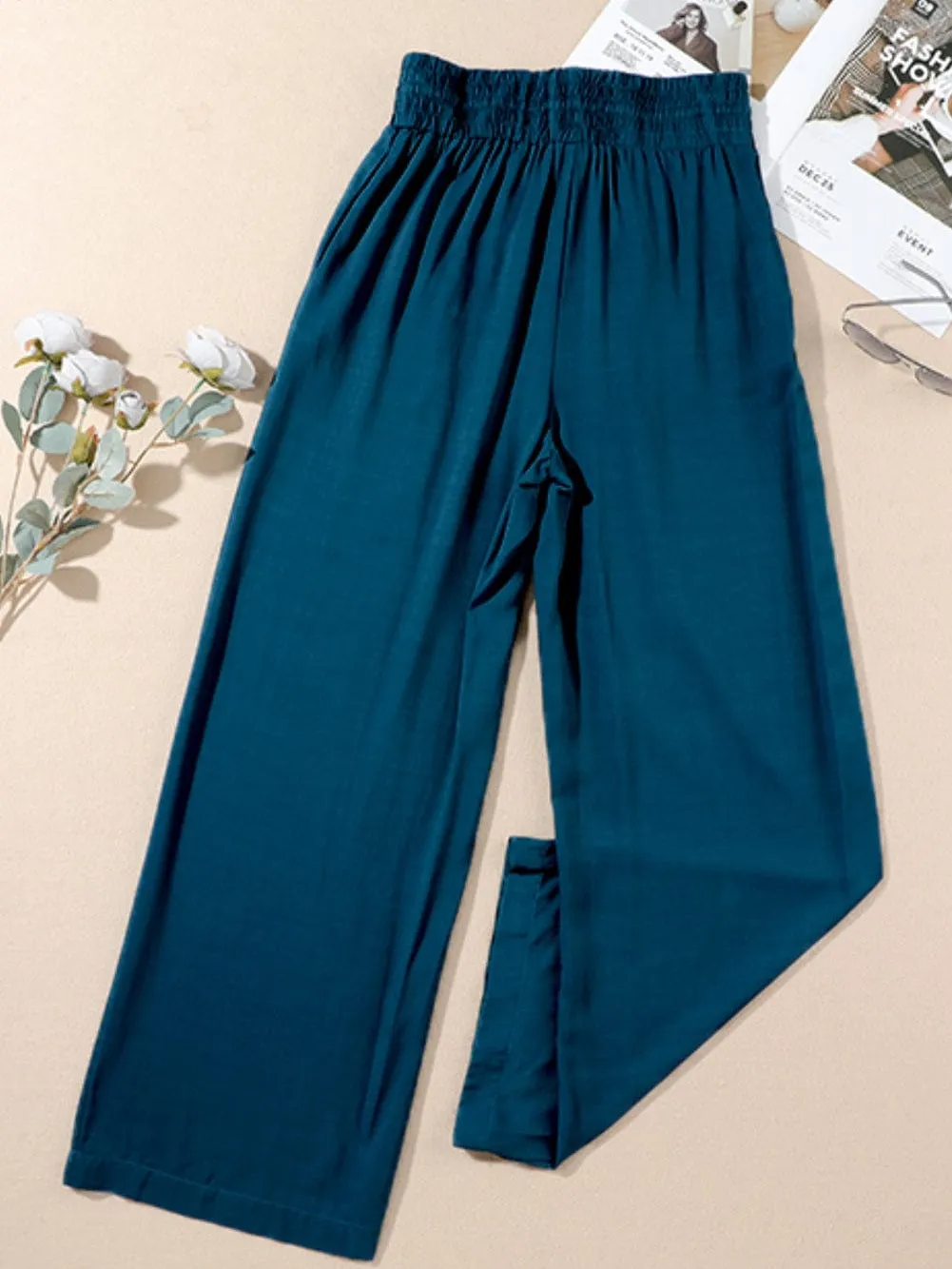 Beach Teal Wide Leg Pants