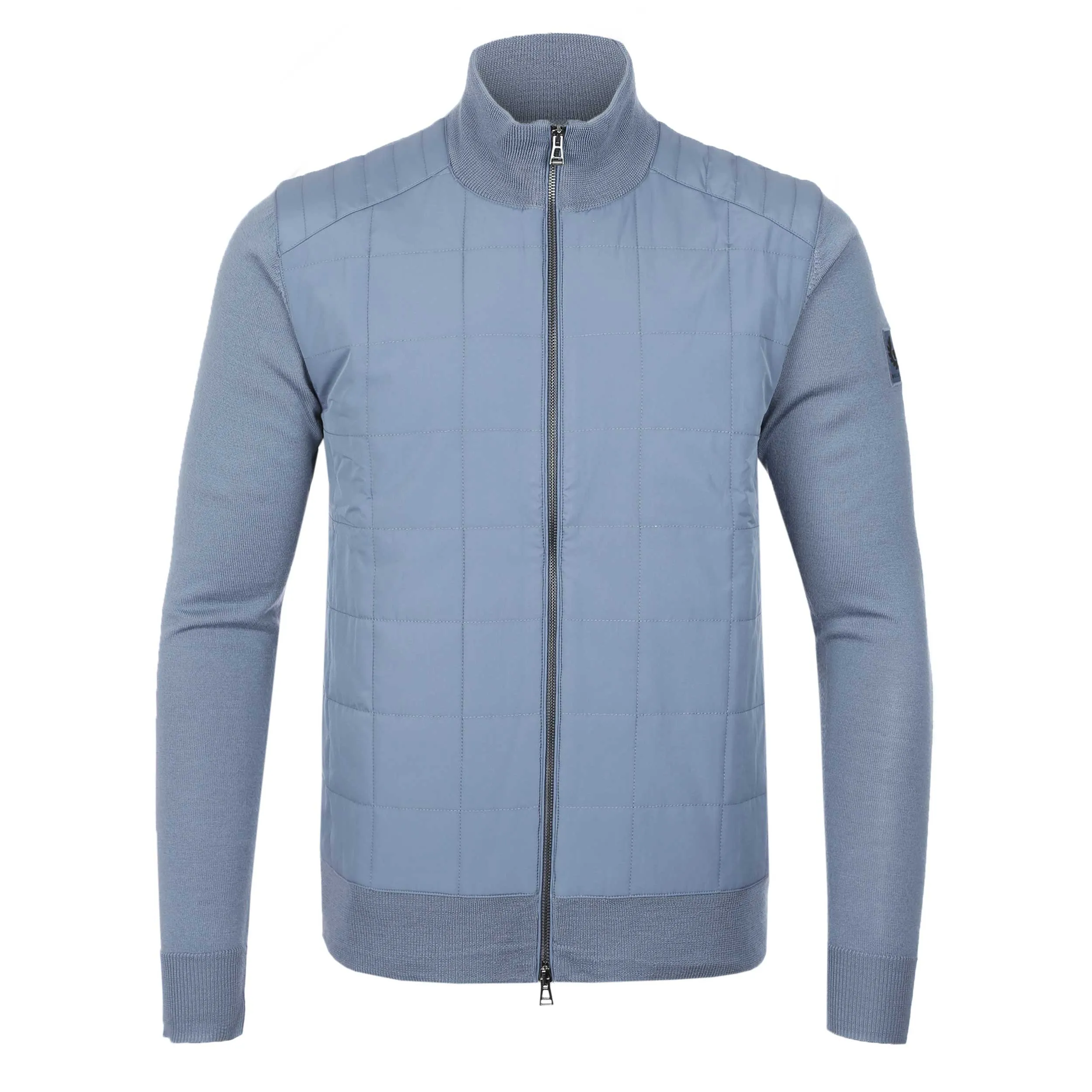 Belstaff Kelbrook Zip Cardigan Knitwear in Blue Flint