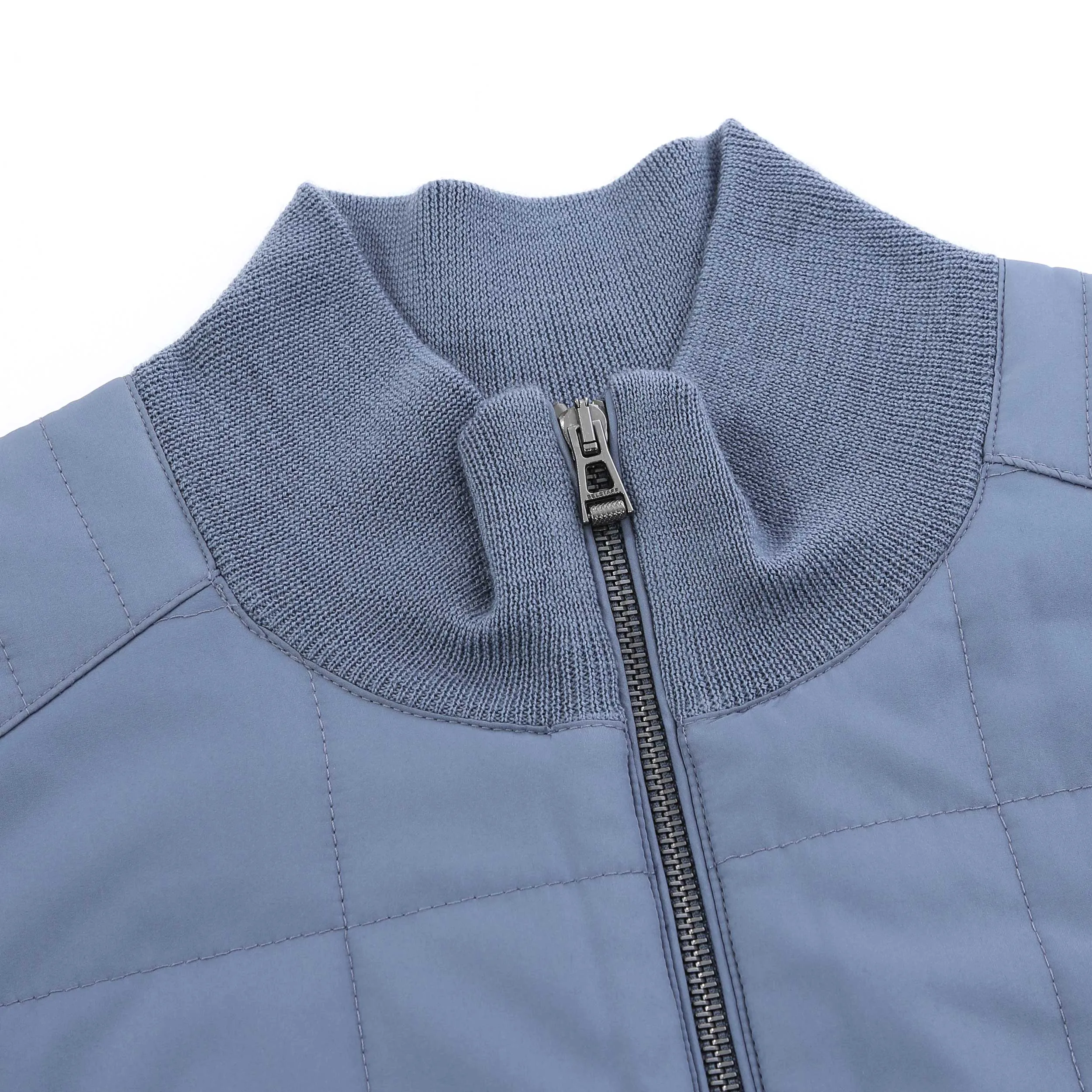 Belstaff Kelbrook Zip Cardigan Knitwear in Blue Flint