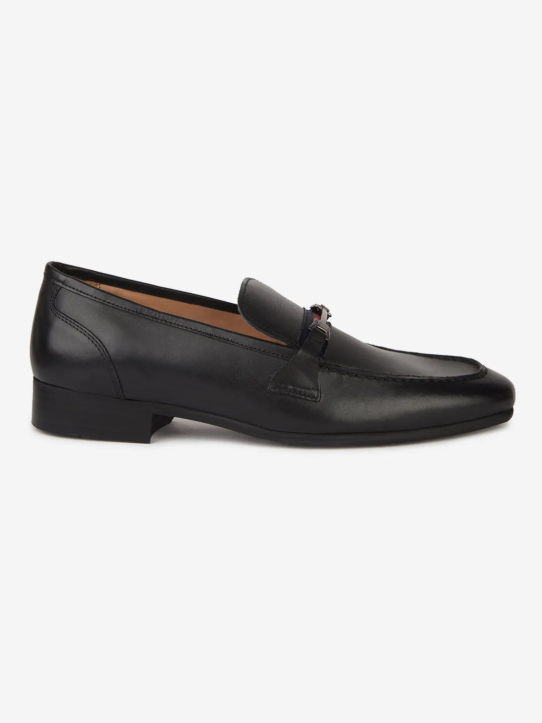 Black Leather Formal Loafers