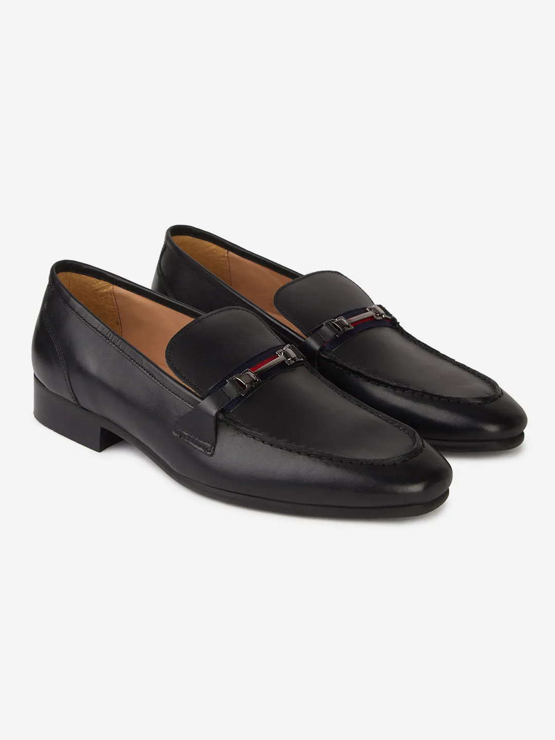 Black Leather Formal Loafers