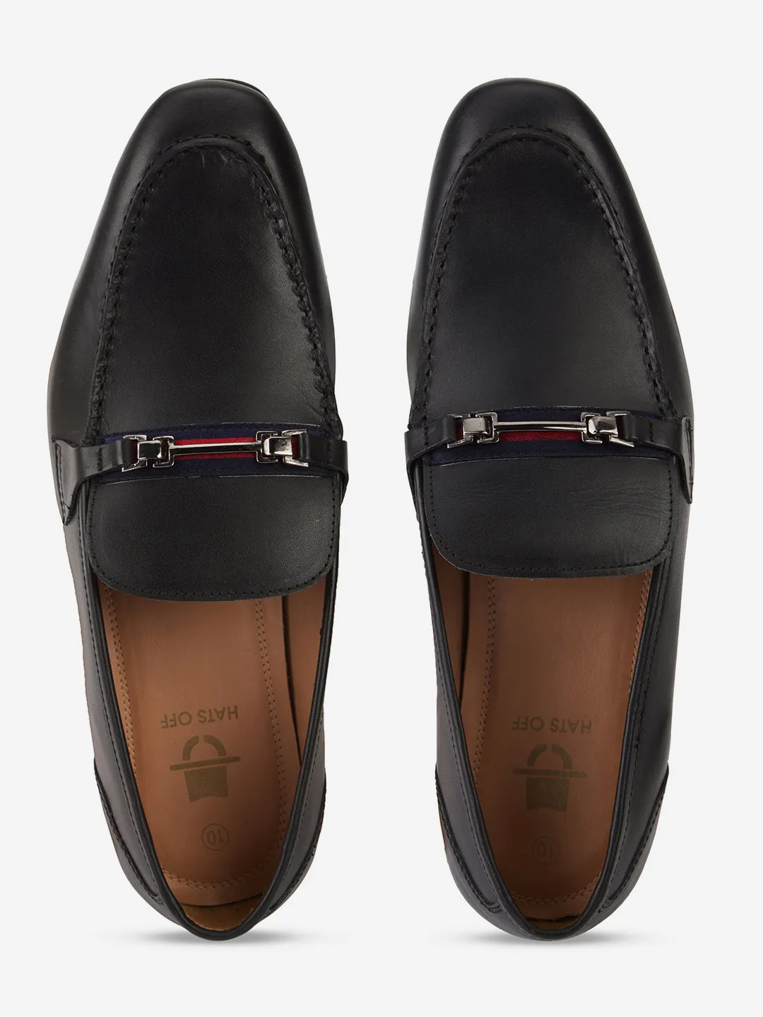 Black Leather Formal Loafers