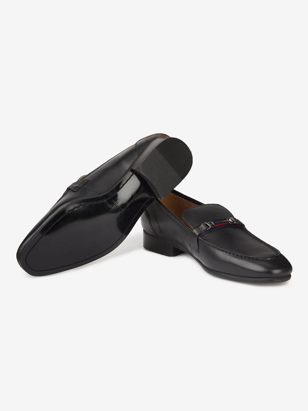 Black Leather Formal Loafers