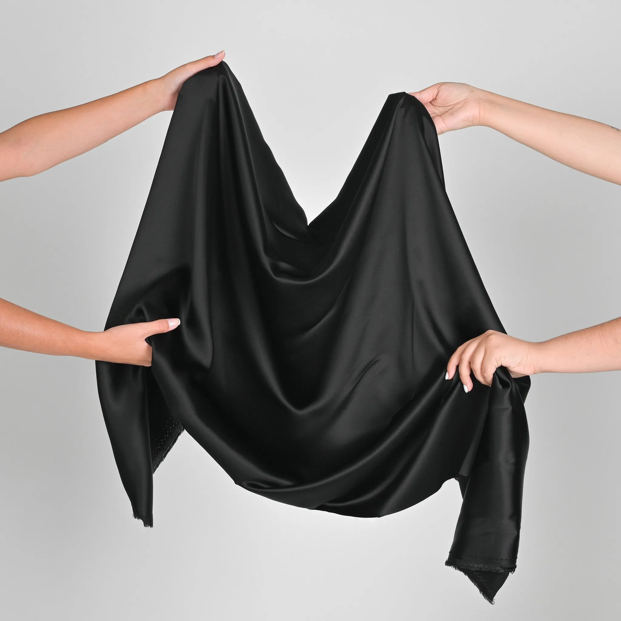 Black Satin Fabric 4079