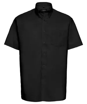 Black - Short sleeve easycare Oxford shirt