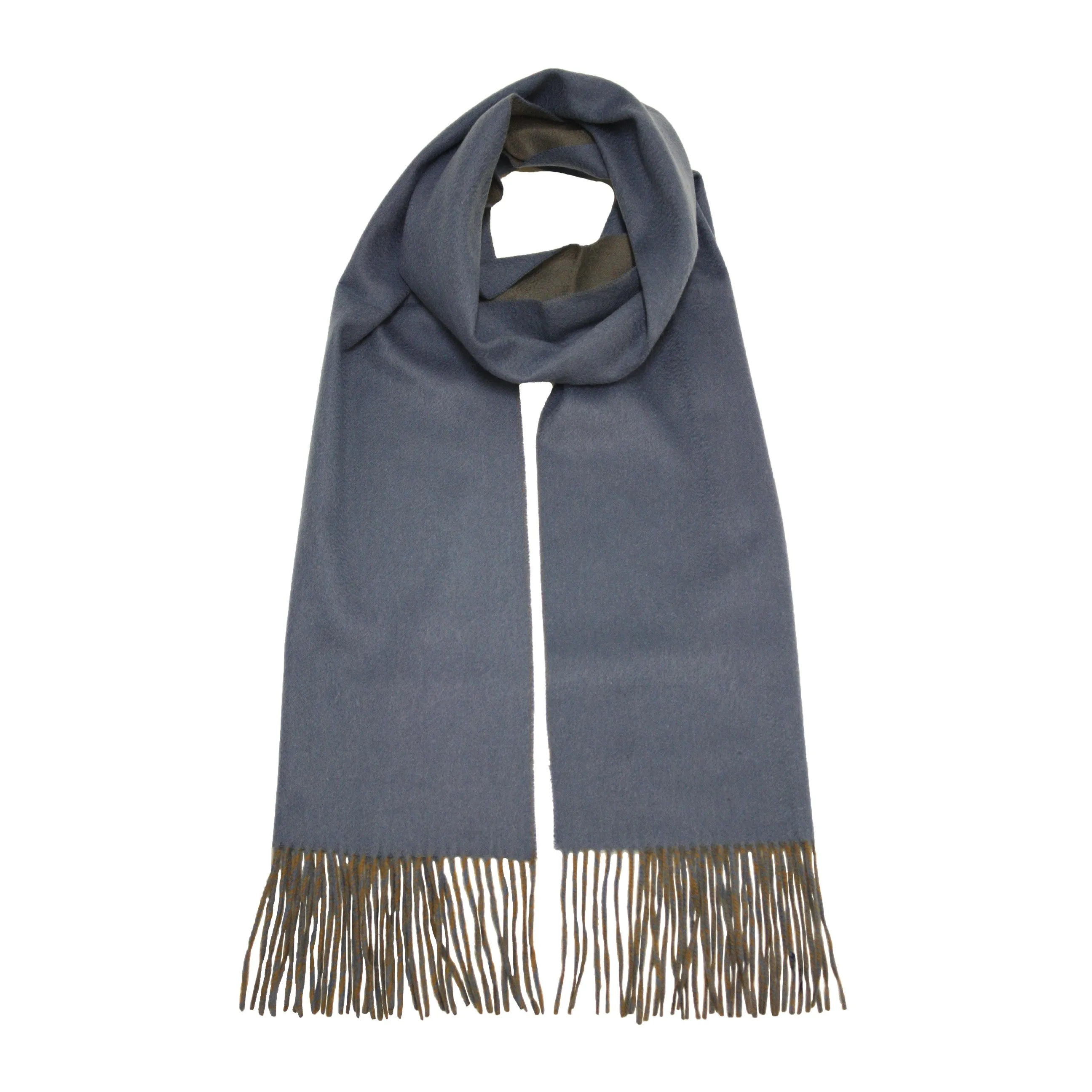 Blue Camel Cashmere Woven Double Face Scarf