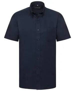 Bright Navy - Short sleeve easycare Oxford shirt