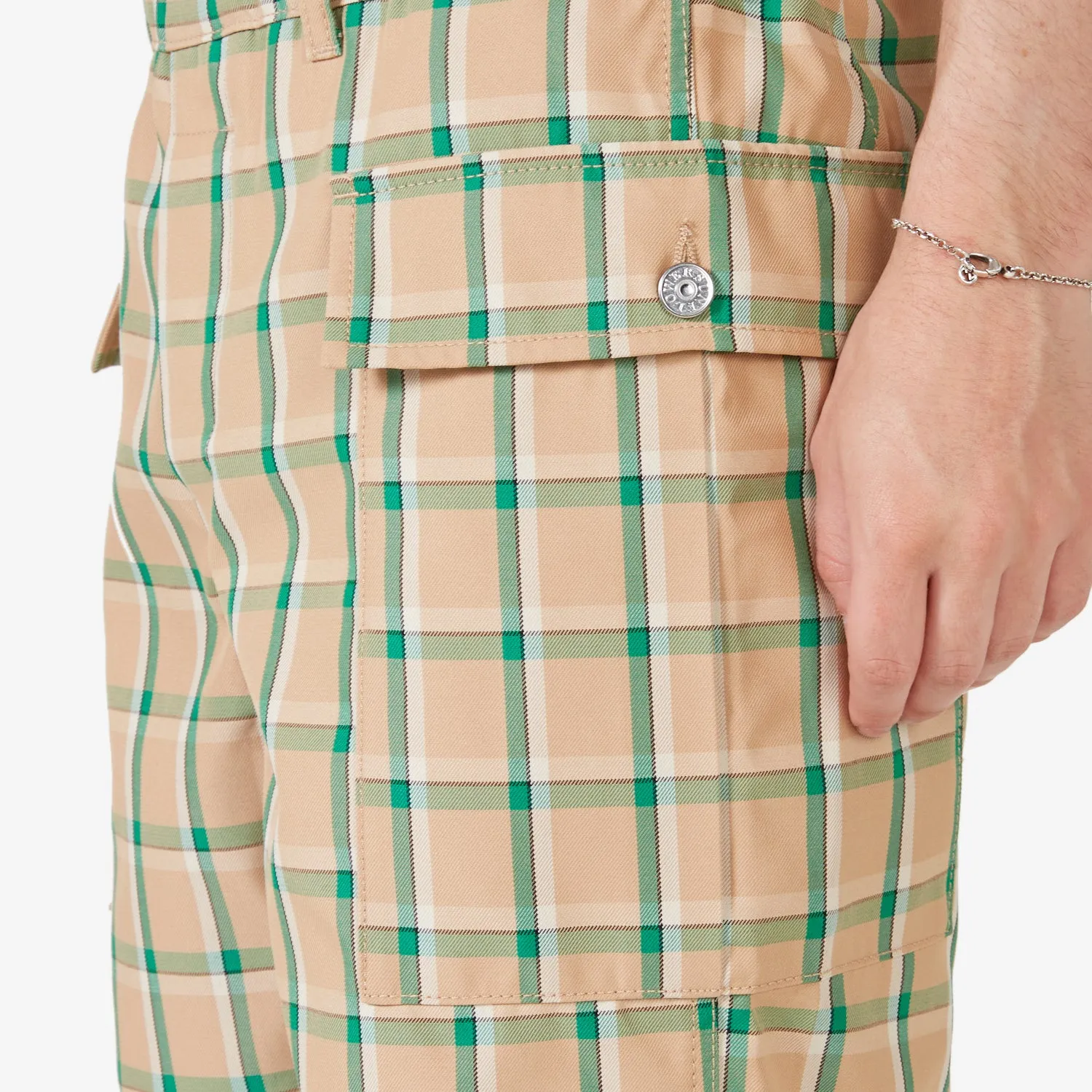 Cargo Shorts Green Check