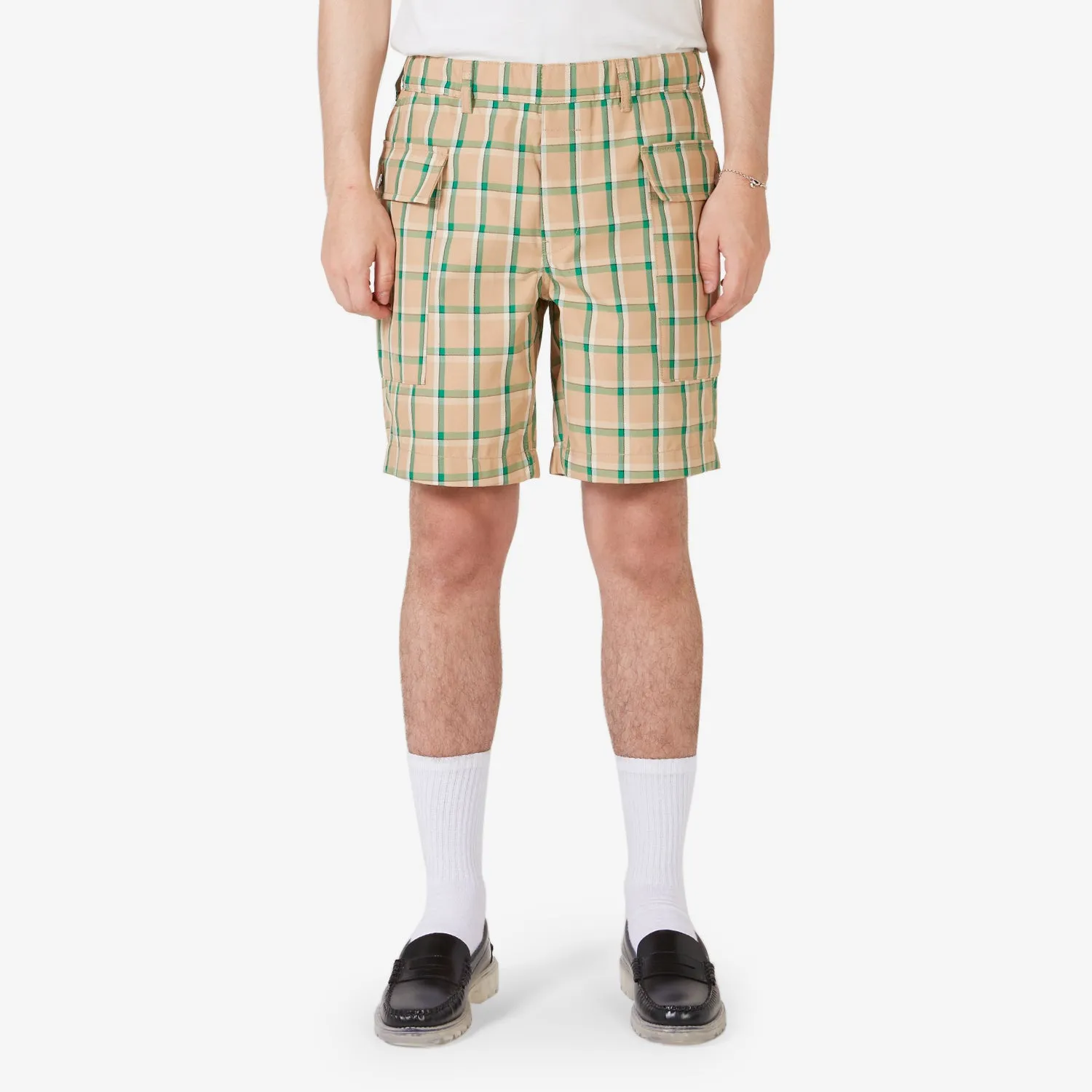 Cargo Shorts Green Check