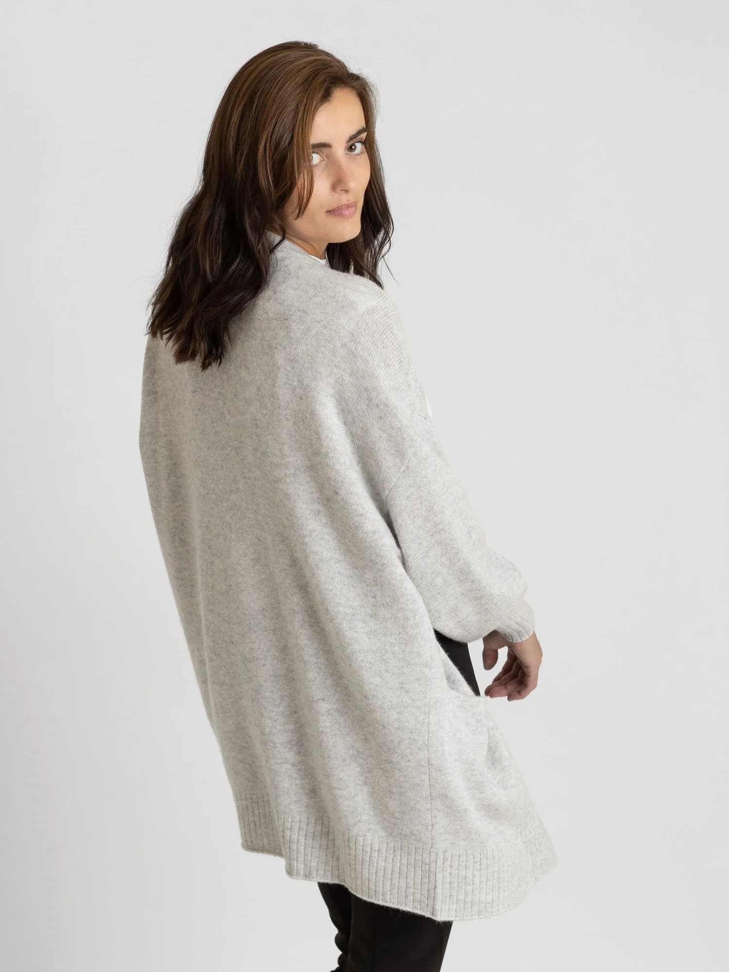 Cashmere cardigan "Lounge" - light grey