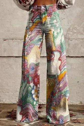 Casual Floral Wide Leg pants