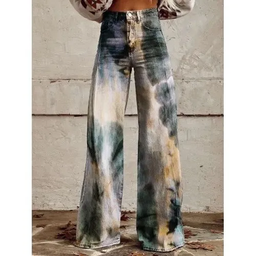 Casual Floral Wide Leg pants