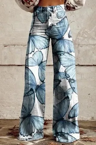 Casual Floral Wide Leg pants