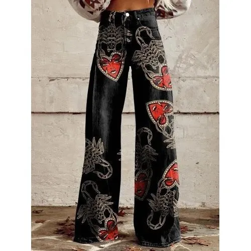 Casual Floral Wide Leg pants