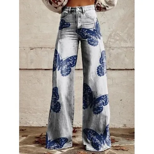 Casual Floral Wide Leg pants