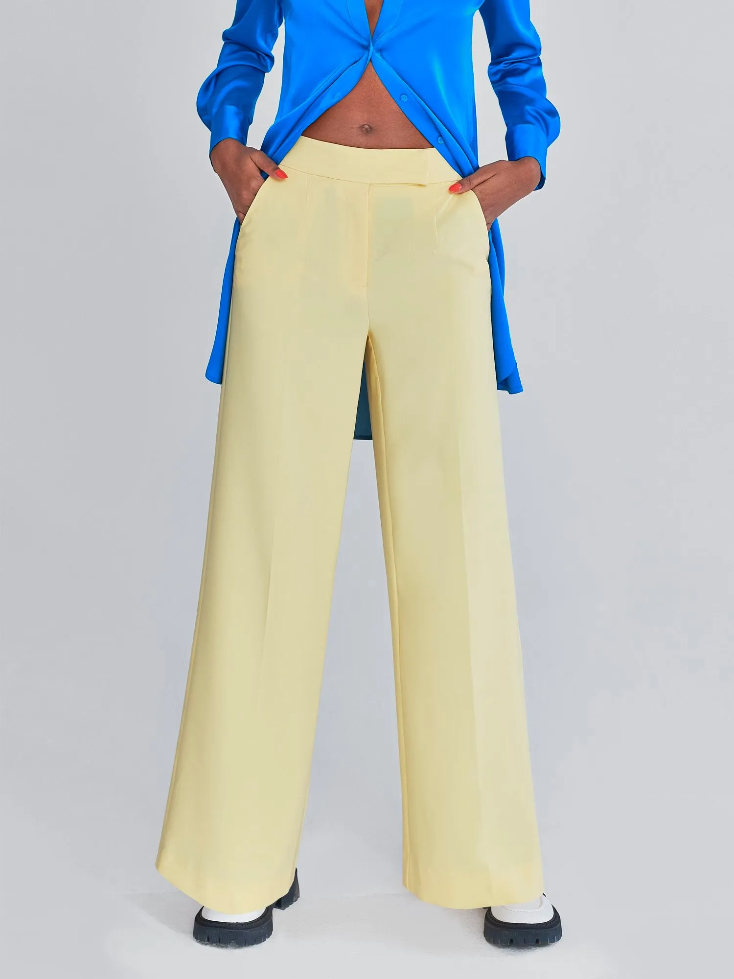 Chell Crepe Wide-Leg Pant