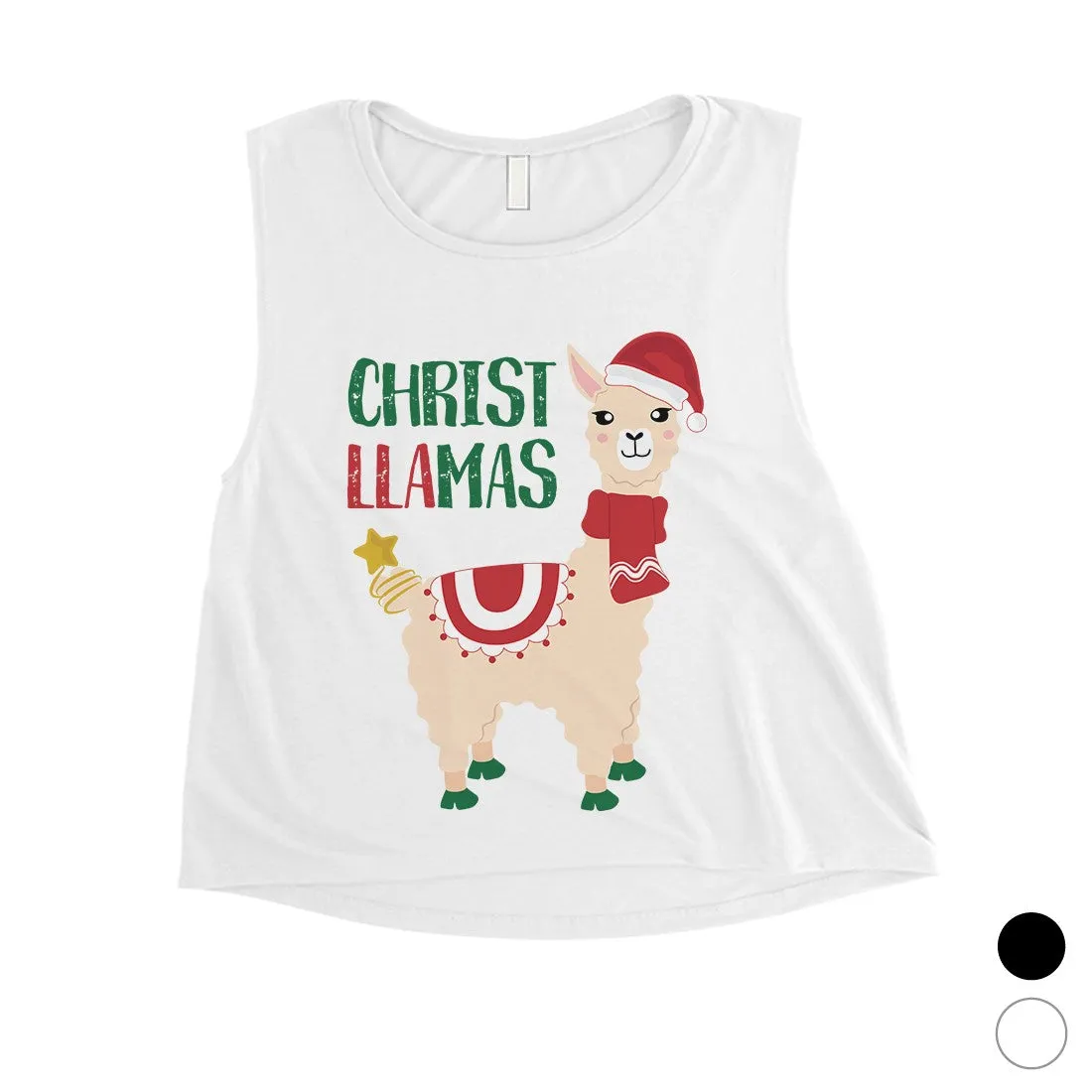 Christ Llamas Womens Crop Top