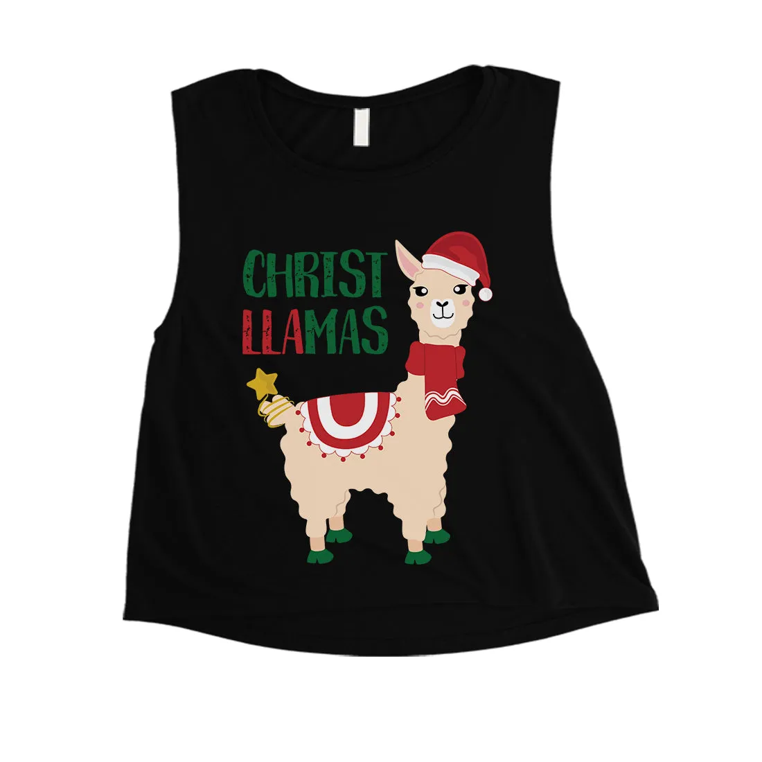 Christ Llamas Womens Crop Top