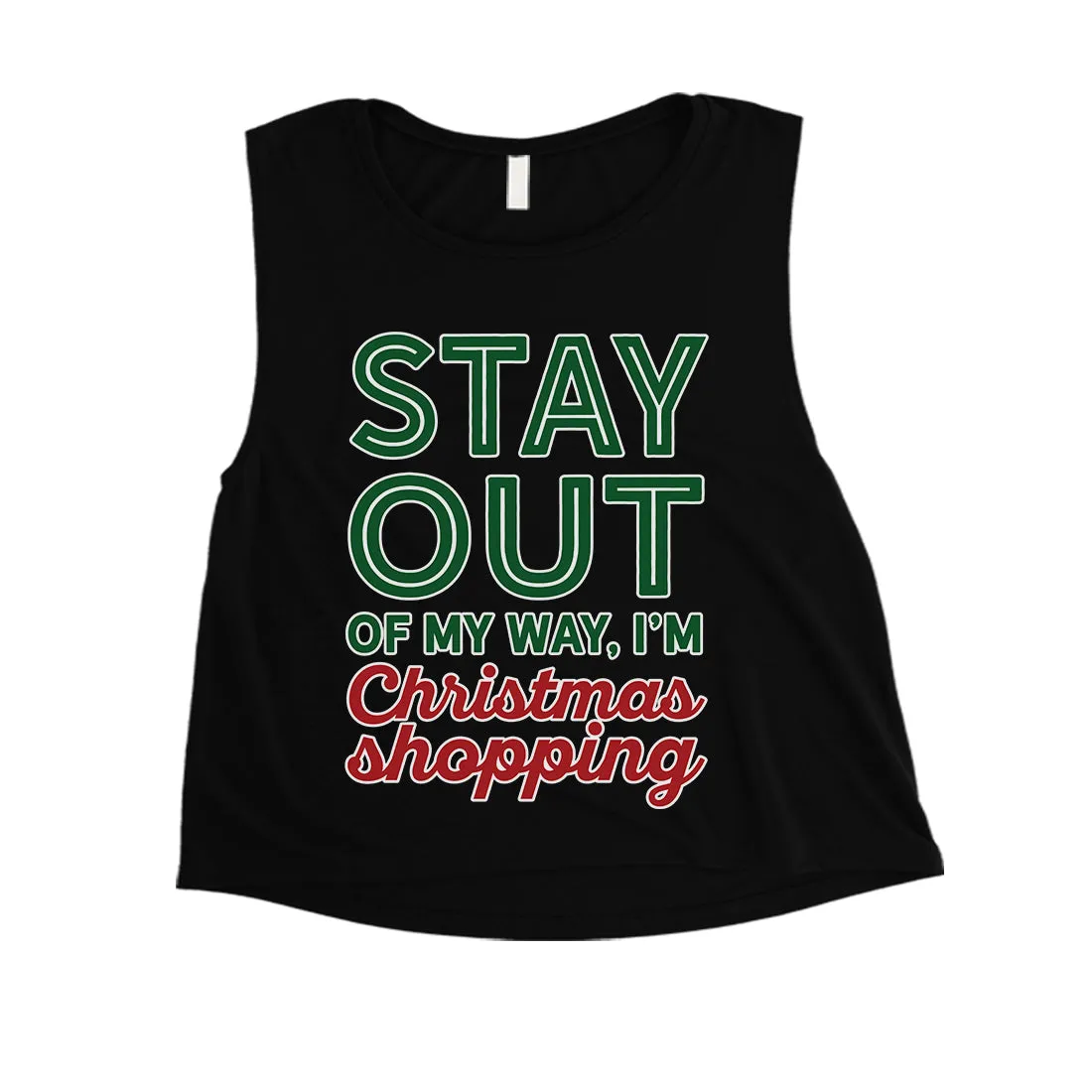 Christmas Shopping Womens Crop Top