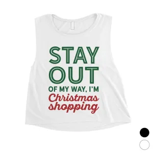 Christmas Shopping Womens Crop Top