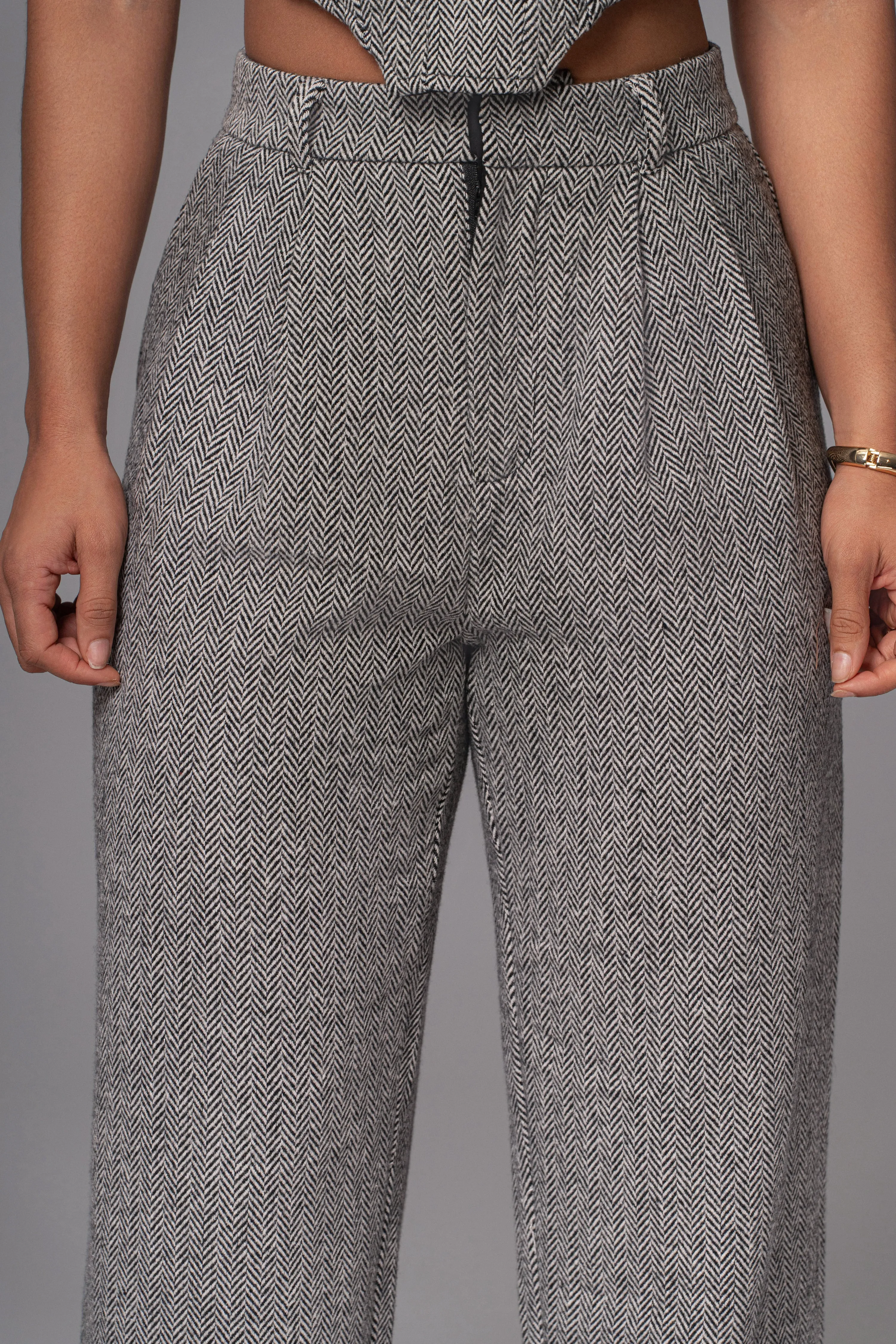 Classic Herringbone Trousers