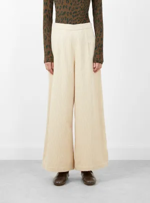 Classic Wide-Legged Trouser Pearl Corduroy