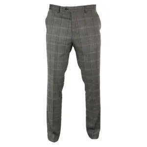 Connall - Men's Classic Tweed Check Vintage Trousers