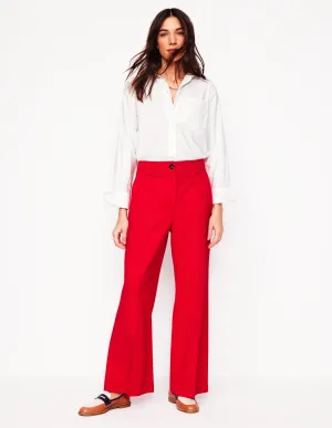 Cropped Ponte Trousers-Hot Pepper