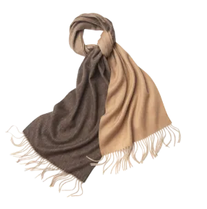 Degradé Lambswool Scarf Woven Brown Camel