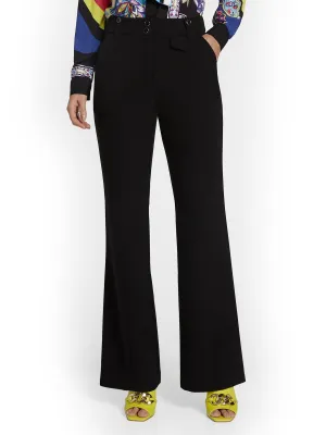 Double-Button Wide-Leg Pant