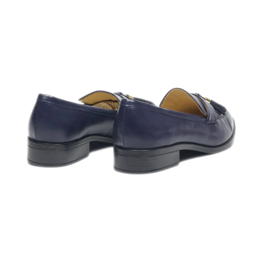 Dunion Loafers Leather Blue Colour For Women