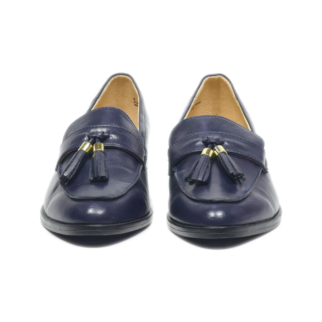 Dunion Loafers Leather Blue Colour For Women