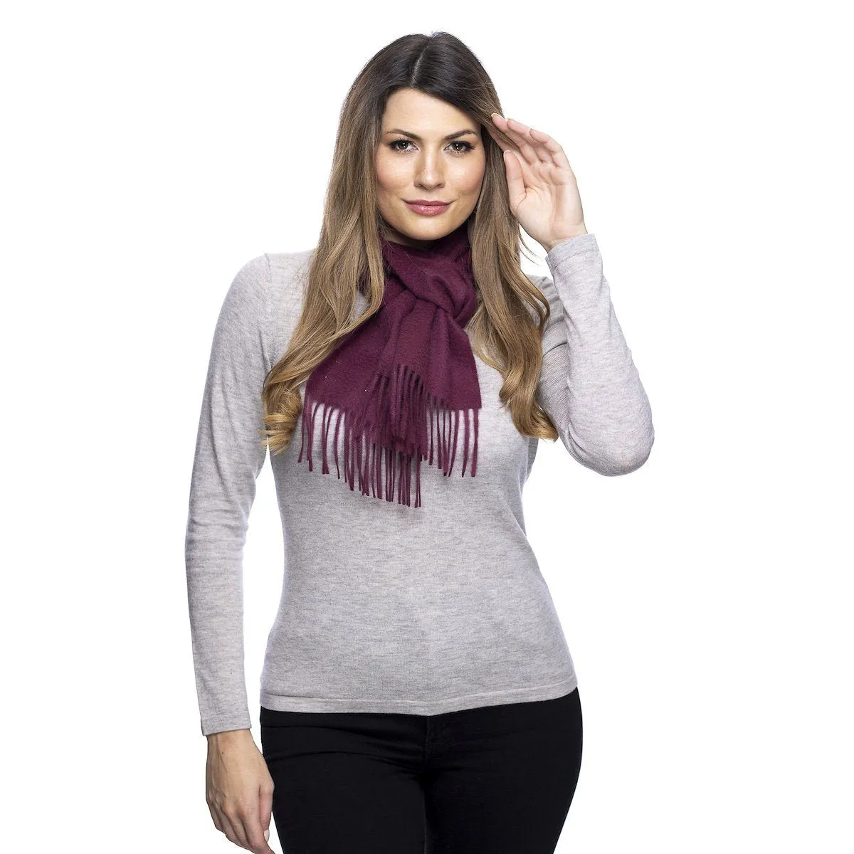 Edinburgh Cashmere Scarf Passion Wine