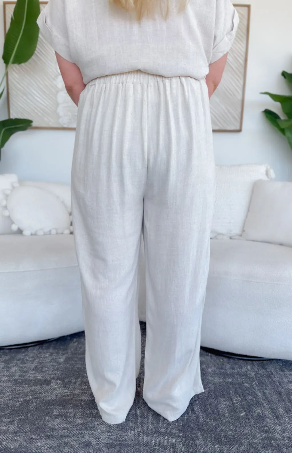 Emma Wide Leg Linen Pants-Curvy