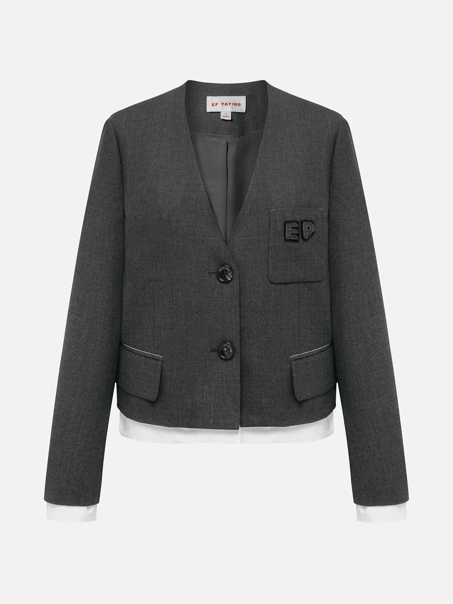 EP YAYING Woolen Commuter Suit Jacket