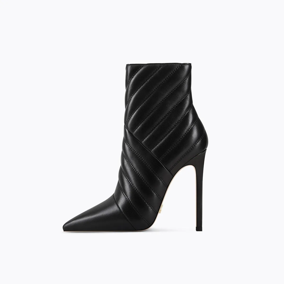 Fabfei pointed toe black high-heeled boots - Iloa